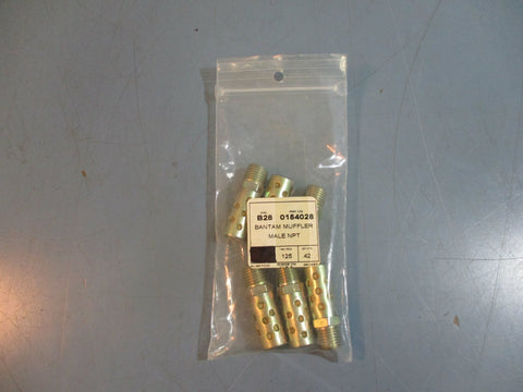 Bantam B28 Muffler Male NPT 125psig Max 42wgt/ctn NEW LOT OF 6