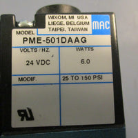 Mac 6223C-211-PM-501DA Solenoid Valve 150 PSI 24 VDC 6 W PME-501DAAG