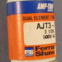 Ferraz Shawmut AmpTrap AJT31/2 Time Delay Fuse Dual Element 31/2A Lot of 4
