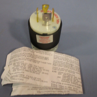 HUBBELL TWISTLOCK PLUG 4POLES 4WIRES, 30A 3PH, 277/480V HBL2761
