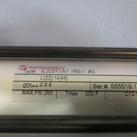 Norgren Pneumatic Cylinder Stroke8", L(22)N(44), 250MAX PSI EJ0377A1REV. #3
