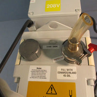 EDWARDS E1M18 CODE #A34324904 SINGLE STAGE OIL SEALED ROTARY VANE VACUUM PUMP