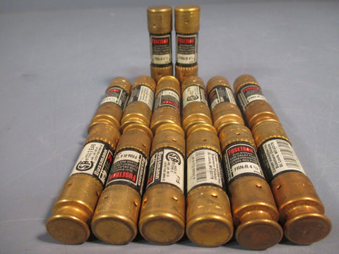 Lot of 14 BUSSMANN Dual Element Time-Delay Current Limiting Fuse RK5 FRN-R 4-1/2