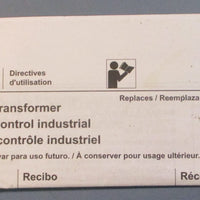Square D 9070T1000D33 Industrial Control Transfomer 380/400/415V 1kVA