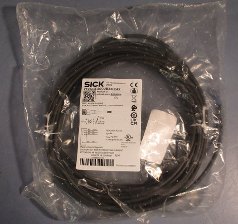Sick YF2A14-100UB3XLEAX Cordset M12 Female 10m Unshielded AWG22