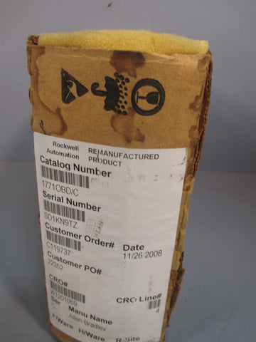 ALLENBRADLEY 10 TO 60 VDC OUTPUT MODULE SERIES C 1771OBD