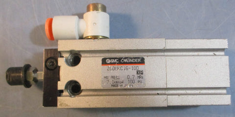 SMC ZCDUKC1610D Compact Cylinder 16mm Bore 10mm Stroke 100psi Max
