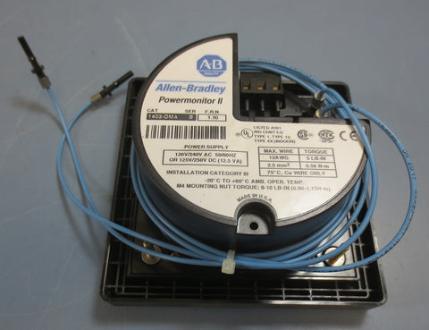 Allen Bradley Powermonitor II Display Monitor 1403DMA Ser B 120/240 V 125/250 V