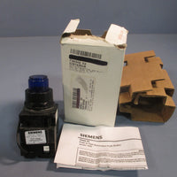 SIEMENS ILLUMINATED BLUE PUSHBUTTON SWITCH 24V AC/DC PUSHTOTEST 52BT6D5AB