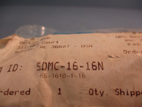 DK-LOK SDMC 16-16N Connector Tube Adapter/Fitting Stainless Steel