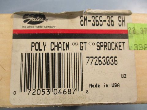 Gates 8M36S36 SH Poly Chain GT Sprocket 36 Teeth 4" Length 23/4" Width