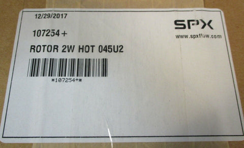 SPX 107254+ Pump Rotor 2W HOT 045U2 1-3/8" Keyed Bore NIB