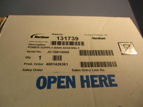 Nordson 131739 PS40 Power Supply Main Assembly 2A 250V 50/60Hz Model PS40