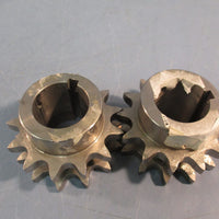 LOT OF 2 MARTIN D50B13SSW STAINLESS STEEL SPROCKET, 13 TEETH ANSI CHAIN SIZE: 50