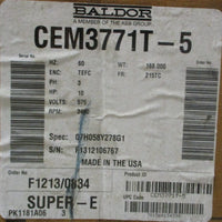 Baldor Reliance CEM3771T5 SuperE Motor 10HP 575V 3490RPM 215TC 13/8" Shaft Di