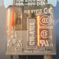 Releco Ser IRC C10A10X Power Relay w/ S10 Base (Lot of 10)