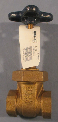 Nibco T134 Gate Valve NL1M00A 1" Threaded 150lb SWP 300lb CWP