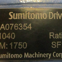 Sumitomo CNHJS6095Y29 Gearbox PA076354 1.05HP 11/8" Shaft Dia 43/16" Bore