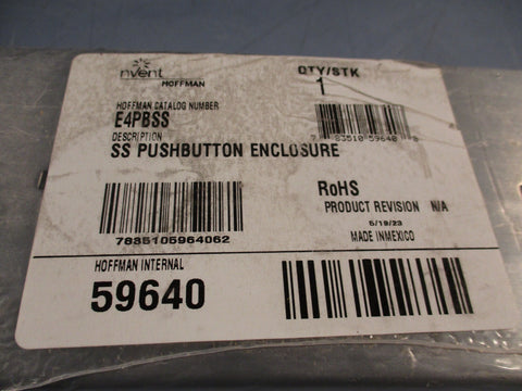 NVENT/HOFFMAN E4PBSS STAINLESS STEEL PUSHBUTTON ENCLOSURE 59640