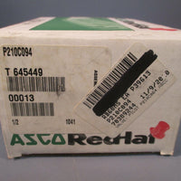 Asco Redhat Air Operated Valve 30125 PSI Serial# T645449 P210C094