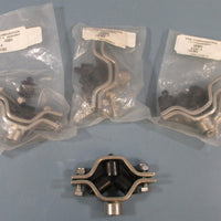 Lot of 4 VNE Corporation E24C.5 Hex Hangers w/ Bumpers for Roughly 1/2" Pipe New