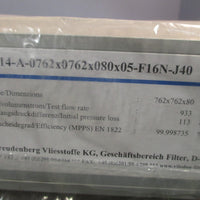 Freudenberg 53306067 HEPA/ULPA Filter SF14A0762X0762X080X05F16NJ40