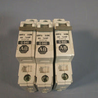 ALLEN BRADLEY G040 4A 1P DIN CIRCUIT BREAKER (LOT OF 3) 1492CB1