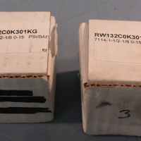 Lot of (2) ENFM 7RW132C0K301KG Pressure Gauge 711411/21/8 015 PSI/BAR