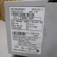 AllenBradley Speed Controller 1.5 KW/2HP FRN 7.06 Ser. C 160BA04NSF1