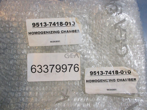 GEA Group 9513-74185-010 Homogenizing Chamber 63379976 G-11-4-B 2-3/4" Bore