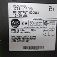 Used Allen Bradley 1771-OBD/C Series C DC Output Module Rev C01 10-60VDC