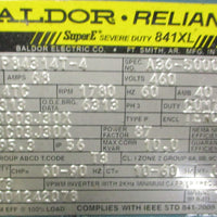 Baldor Reliance CECP84314T4 Severe Duty 841XL Motor 364TC 60HP 23/8" Shaft Dia