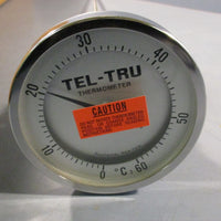 TelTru Thermometer AA475R Analog dial Thermometer Stem 21.63"