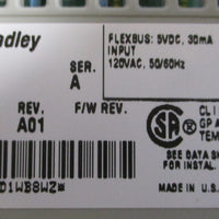 Allen Bradley 1794IA8 Ser. A Flex I/O Input Module 96163073 Rev. A01 120VAC
