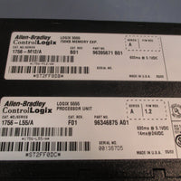 Allen Bradley 1756L55/A Ser. A Logix Processor w/ 1756M12/A 750KB Memory Ser A