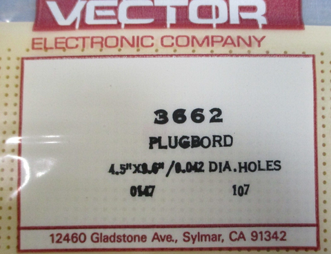 Vector 3662 Electronic Plugboard 4.5"/6.5"/0.042 Dia. Holes