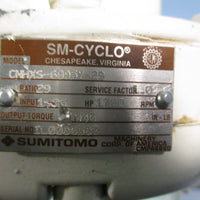 SUMITOMO SMCYCLO SPEED REDUCER GEARBOX RATIO 29:1 RPM 1750 CNHXS6100Y29