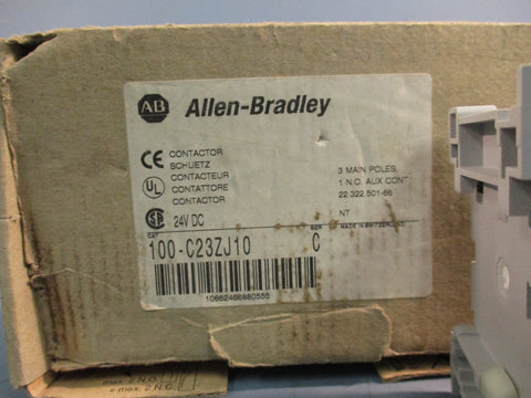 ALLEN BRADLEY 100C23ZJ10 SER. C 24VDC 32A CONTACTOR 3 MAIN POLES