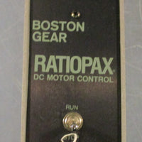 Boston Gear DC Motor Control Ratiopax RP1 1/2HP Max 115VAC 10A Line Input