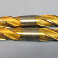 Lot of 2 Niagara 1" 4 Flute 56326 J5 HSCO 2" & 1.75" LOC Used Double End Mill