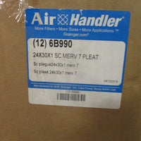 Box of 12 Air Handler 24" X 30" X 1" Pleated Filter 6B990