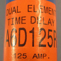 Gould Shawmut A6D125R Class RK1 Fuse AmpTrap Dual Element Time Delay 125A 600V