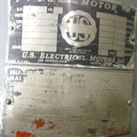US Motors Asbestos Protected Motor 5HP Type SFV 3600RPM 225Fr 13/8"7/8" Shaft