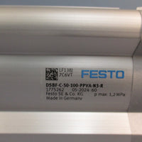 FESTO DSBFC50100PPVAN3R 1775262 DBL Acting Standard Base Pnuematic Cylinder