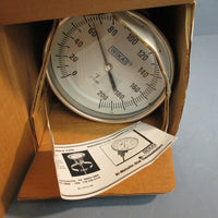 WIKA TI.52 4" Stem Bimetal Dial Thermometer 1/2 NPT Conn, 0200F Range