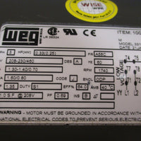 WEG Electric Motors, Motor 3PH, A56C, 60 Hz, 1740 RPM, 10090502 33180S3EA56CFL
