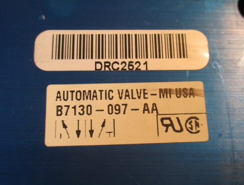 Automatic Valve B7130097AA Manifold w/ 2 Spartan 938310001 Valves New