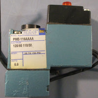 Mac Valves PME-116AAAA Solenoid Valve 25-150PSI 120V 60Hz 6.8W Lot of 2