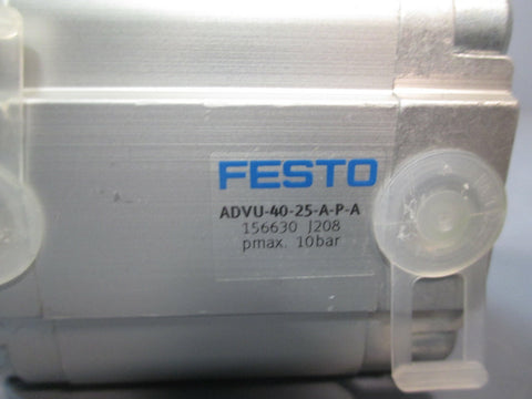 FESTO 156630 DOUBLE ACTING COMPACT AIR CYLINDER ADVU-40-25-A-P-A