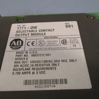 AllenBradley Selectable Contact Output Module 1771OW